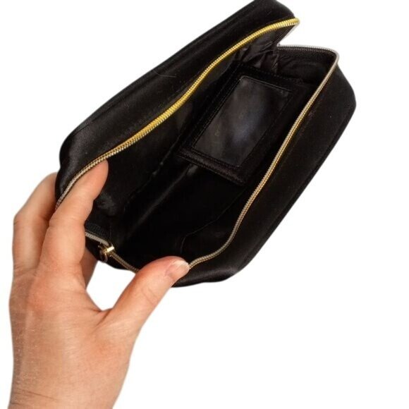 Dolce & Gabbana Parfums Black Nylon Gold Tone Zip Pouch Cosmetic Bag - Picture 5 of 5